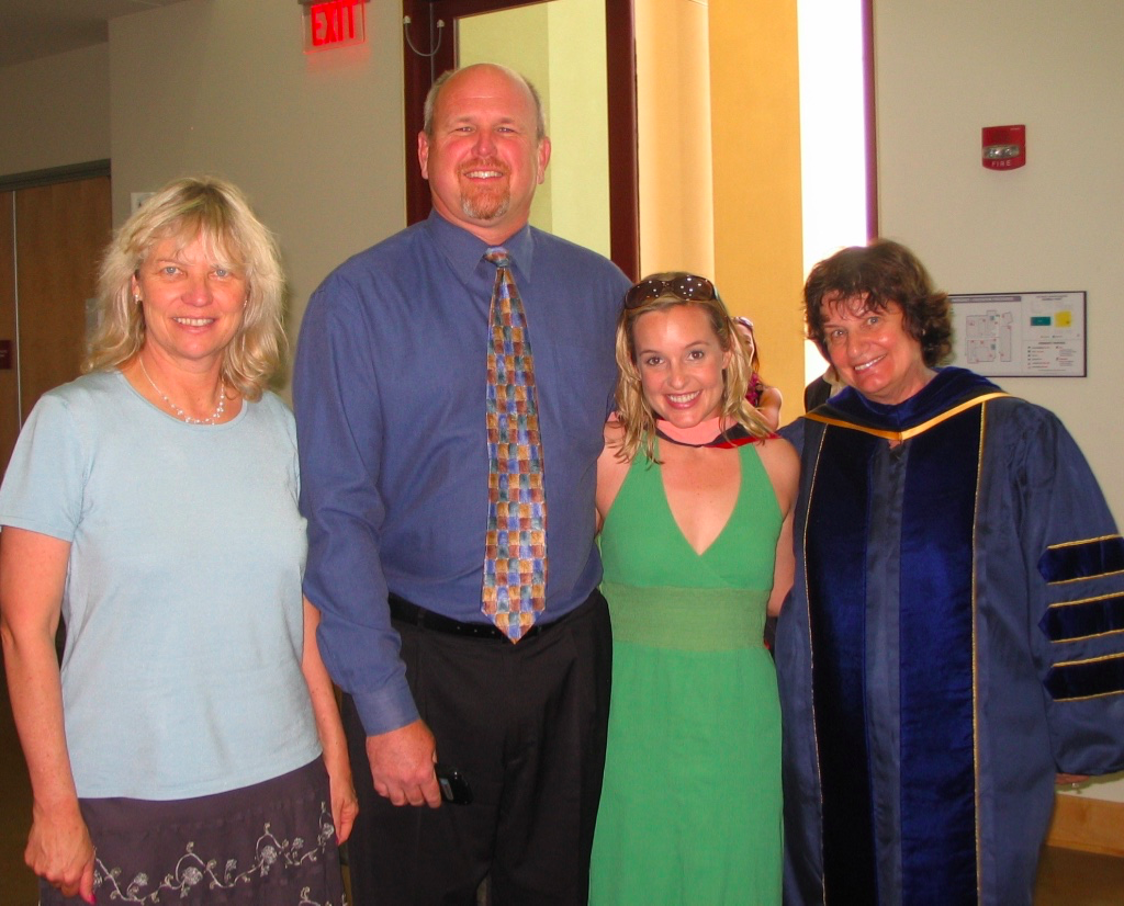 Brodine, Schaffer, Adams and Macera at the 2006 graduation