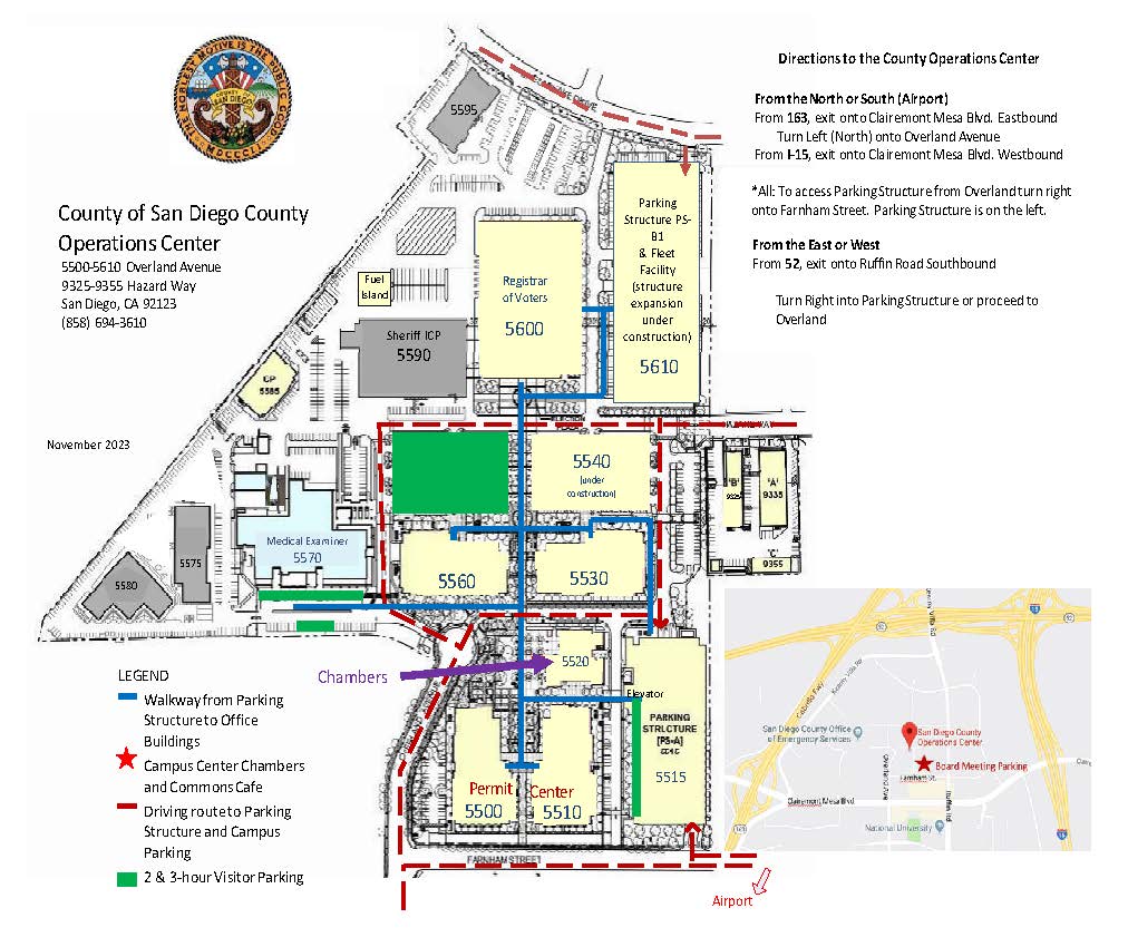 Map with parking route