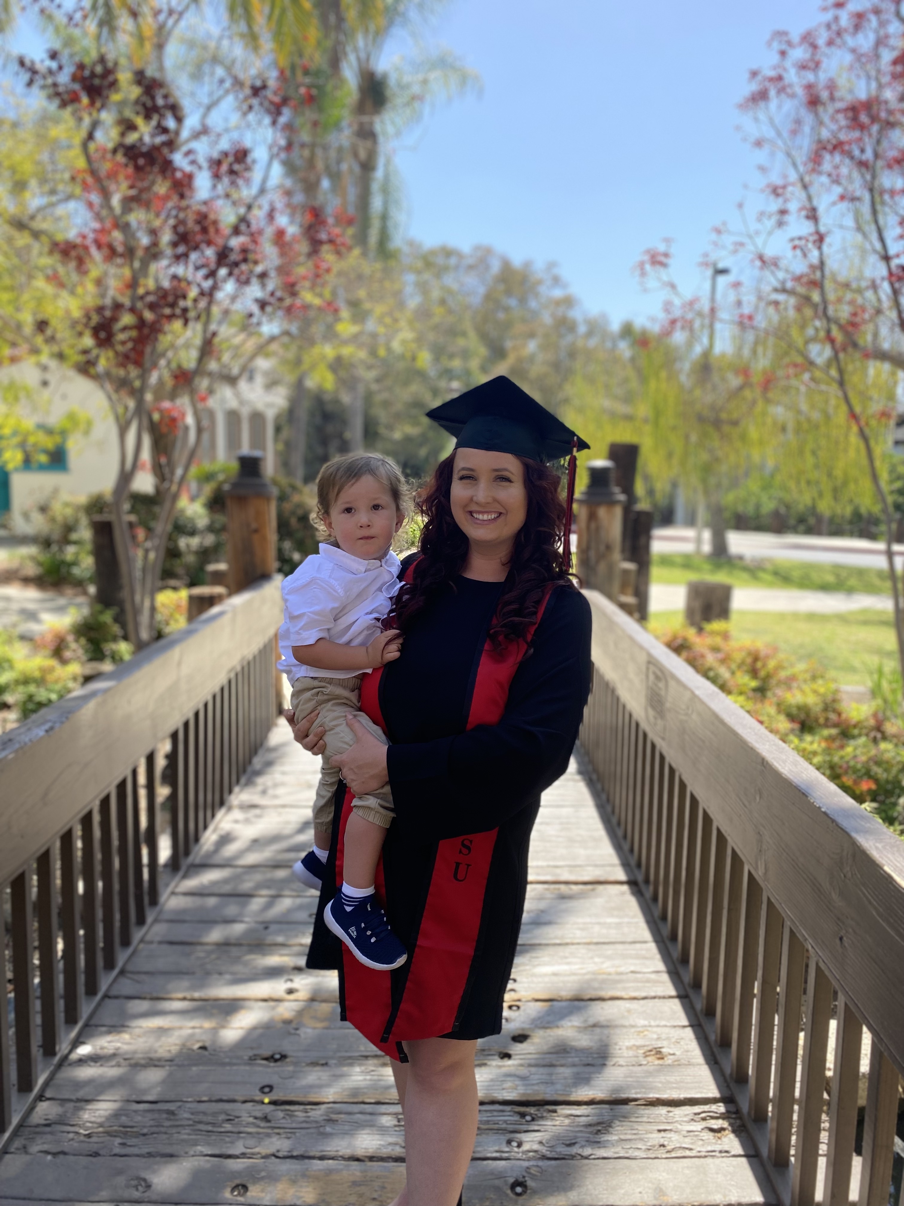 Jordan Jump with her child