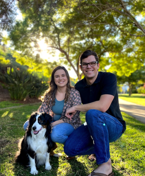 Ben Schumacher, wife and dog