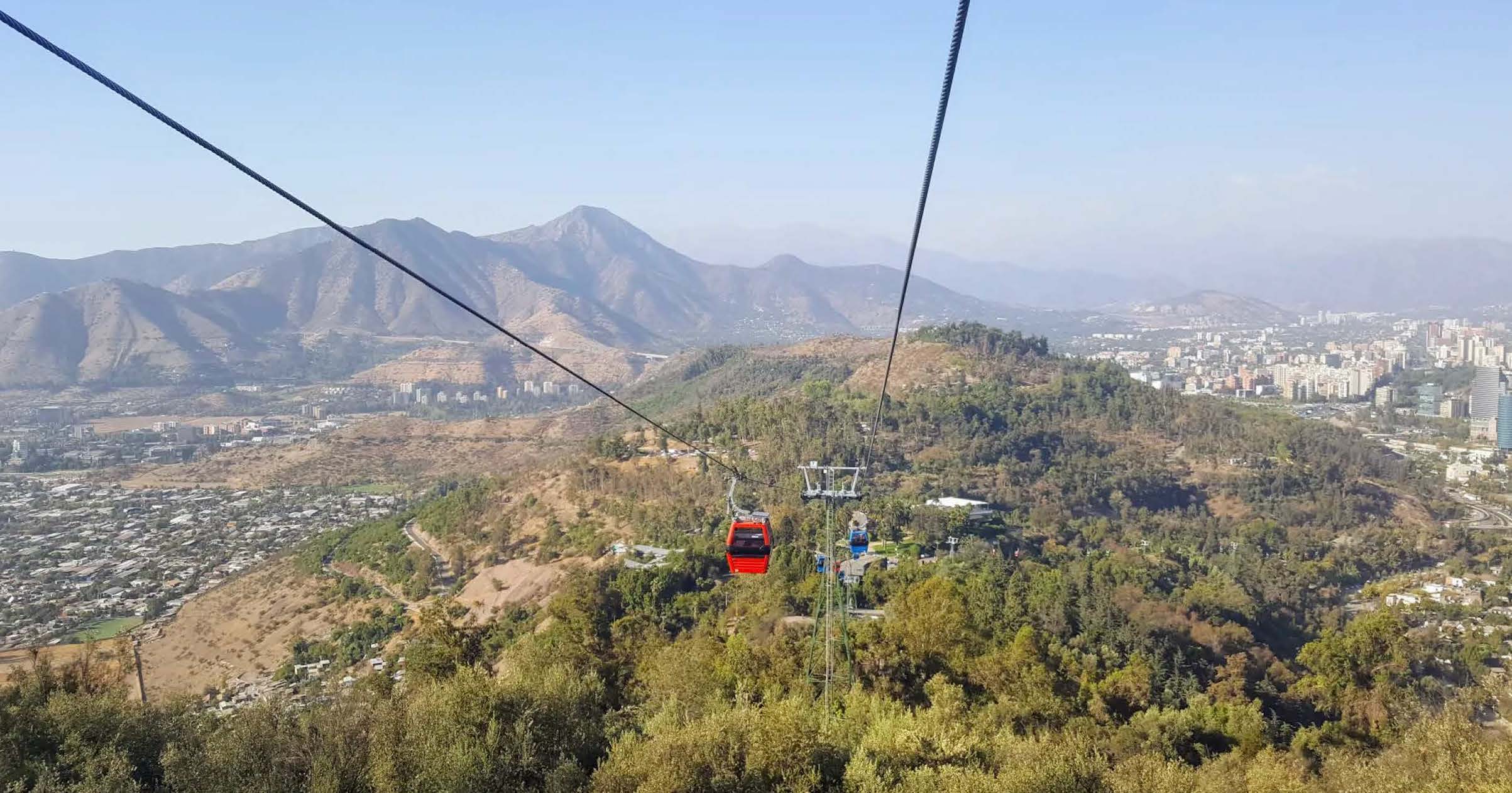 Cable Car going down a mountain