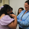 Public Health student receiving medal